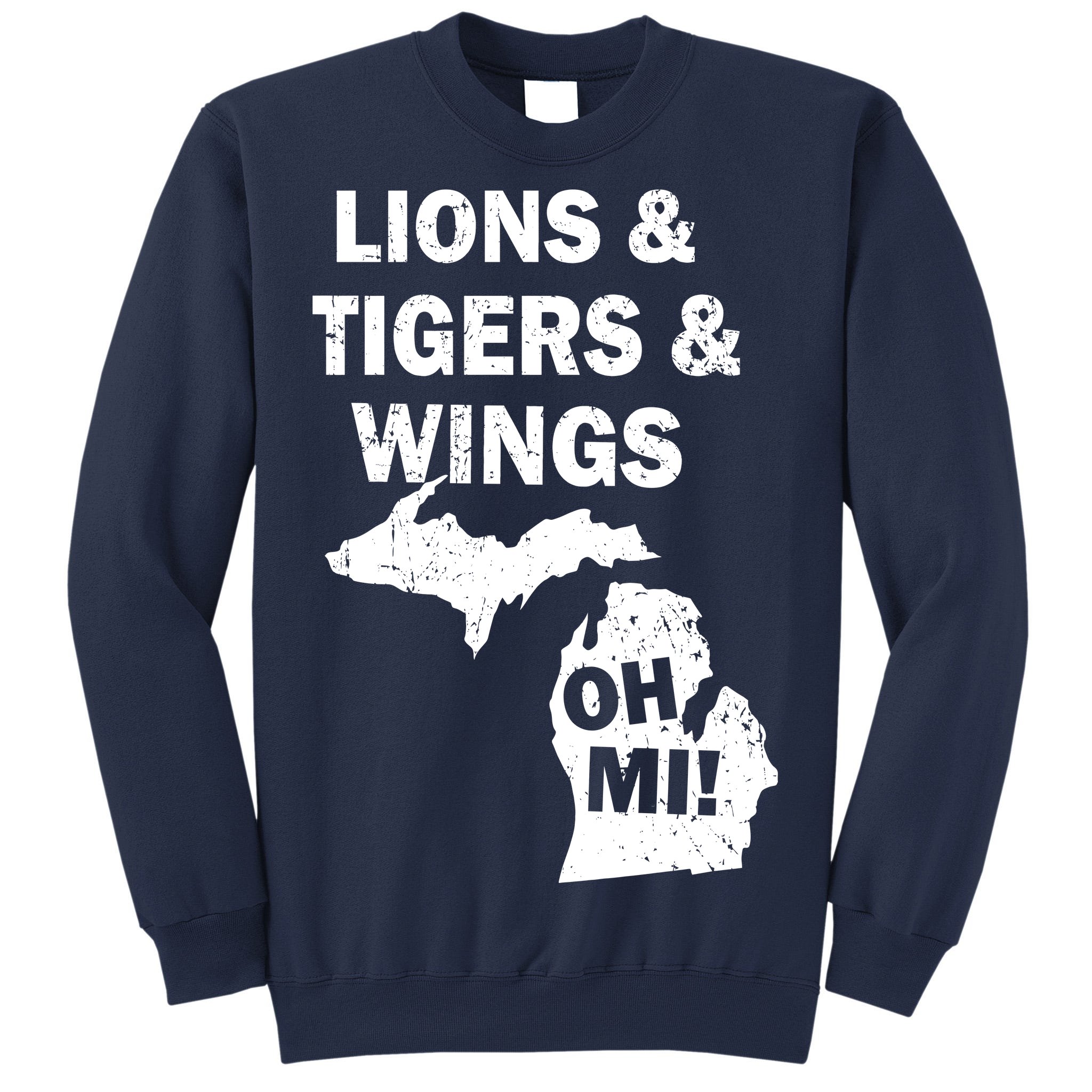 TeeShirtPalace Lions Tigers Wings Oh Mi Vintage Hoodie