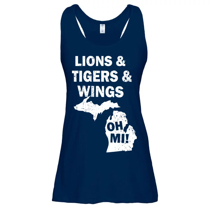 Lions Tigers Wings Oh MI Vintage Ladies Essential Flowy Tank