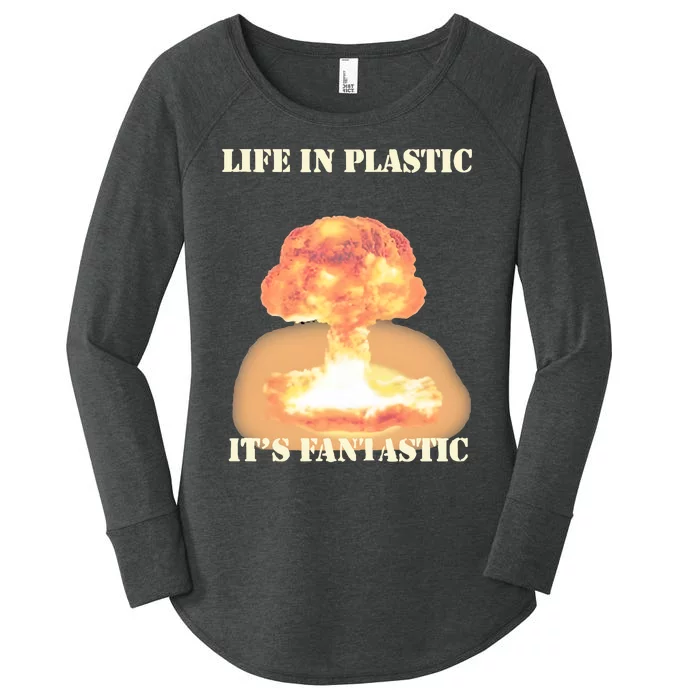 Life In Plastic Oppenheimer Women's Perfect Tri Tunic Long Sleeve Shirt