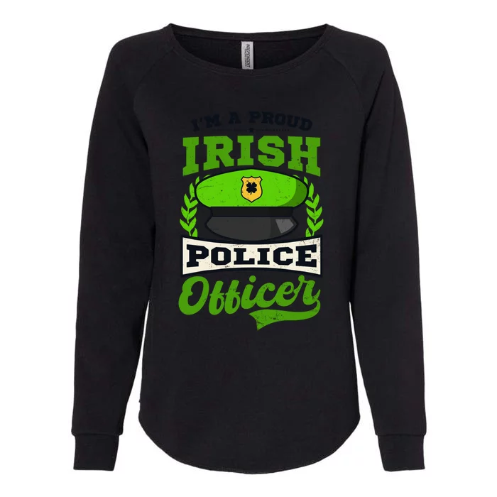 Lucky Irish Police Officer Design St Patricks Police Gift Womens California Wash Sweatshirt