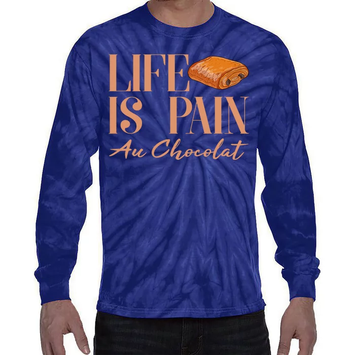 Life Is Pain Au Chocolat Tie-Dye Long Sleeve Shirt