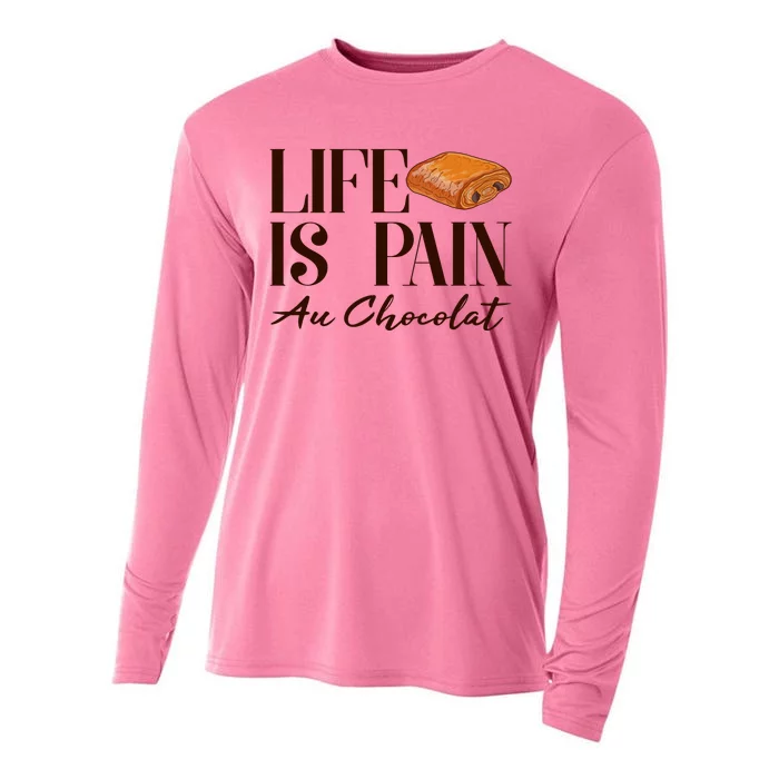 Life Is Pain Au Chocolat Cooling Performance Long Sleeve Crew