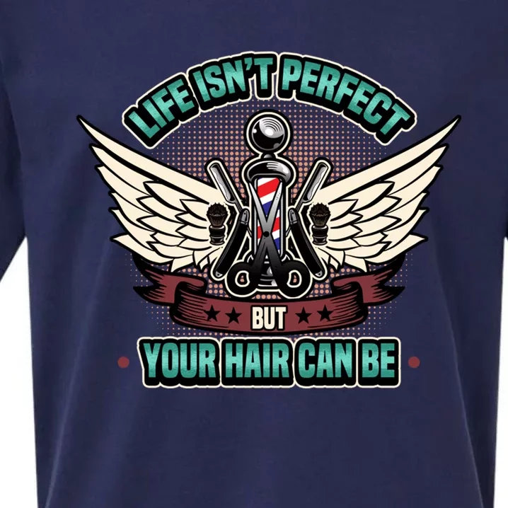 Life Isnt Perfekt But Your Hair Can Be Gift Sueded Cloud Jersey T-Shirt