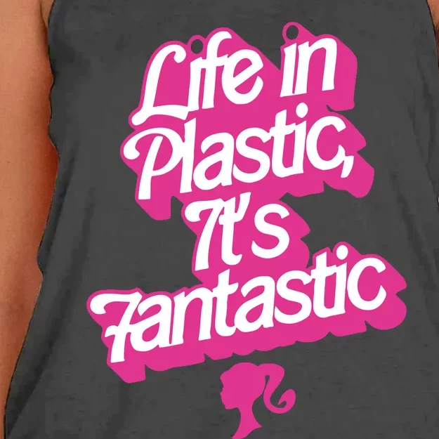 Life In Plastic It’s Fantastic Women's Knotted Racerback Tank