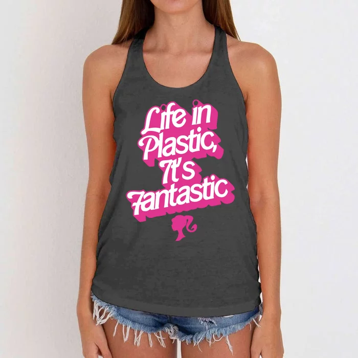 Life In Plastic It’s Fantastic Women's Knotted Racerback Tank