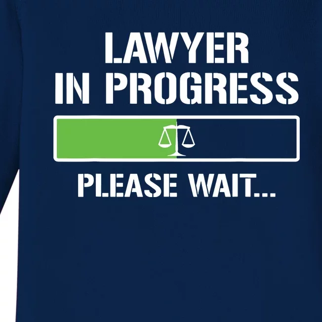 Lawyer In Progress Funny Law School Student Baby Long Sleeve Bodysuit