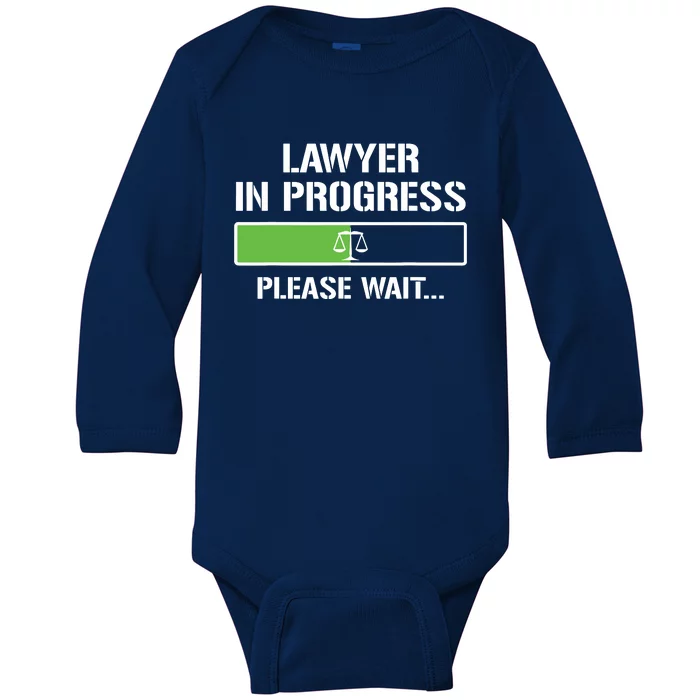 Lawyer In Progress Funny Law School Student Baby Long Sleeve Bodysuit