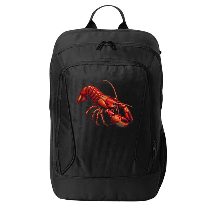 Lobster In Pixel Form City Backpack