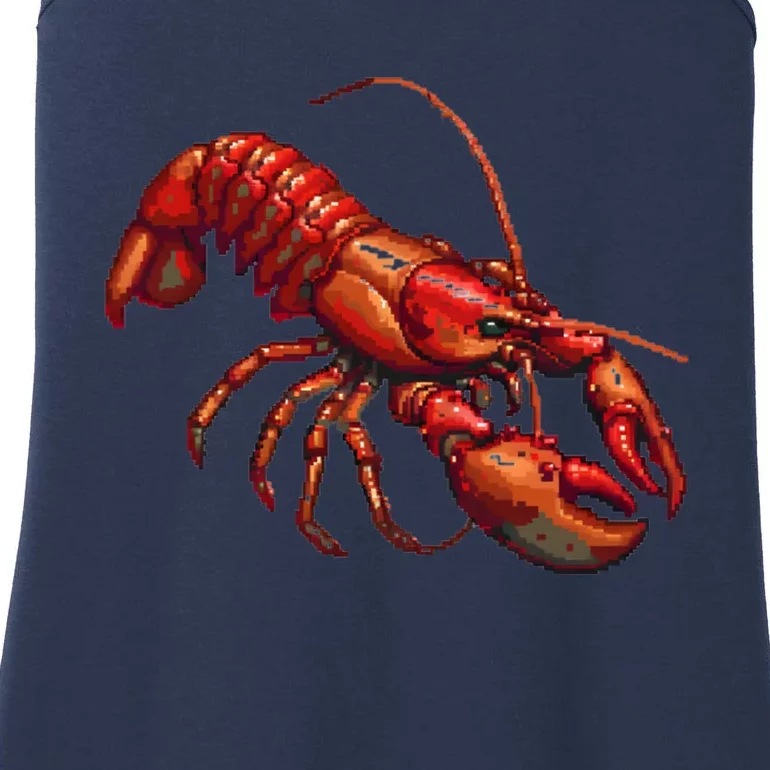 Lobster In Pixel Form Ladies Essential Tank