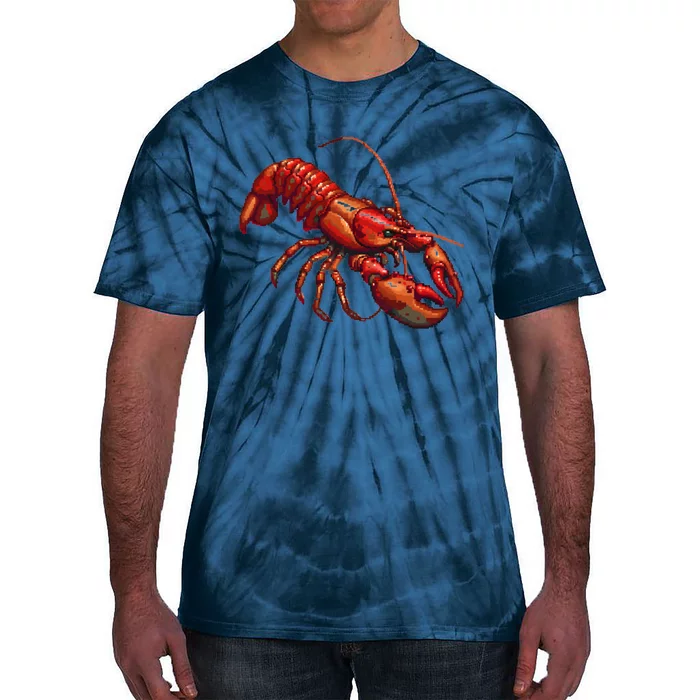 Lobster In Pixel Form Tie-Dye T-Shirt