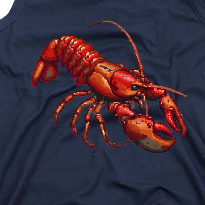 Lobster In Pixel Form Tank Top