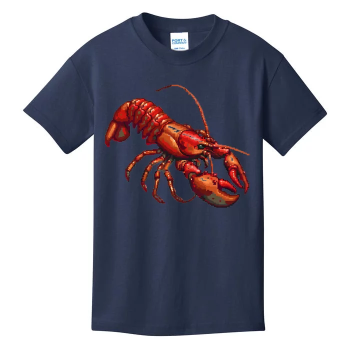 Lobster In Pixel Form Kids T-Shirt