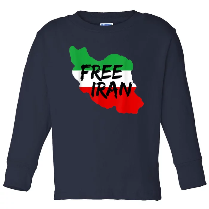 Love Iran Persian Freedom Free Iran Toddler Long Sleeve Shirt