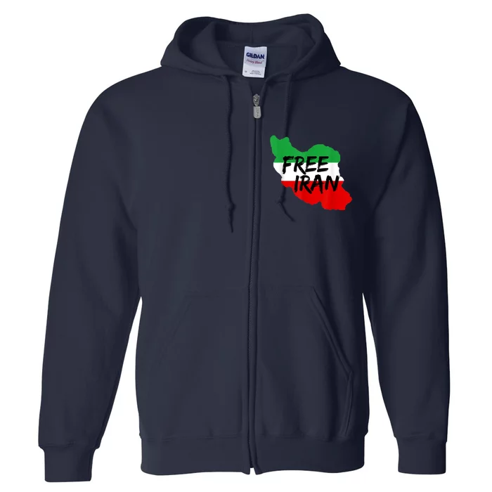 Love Iran Persian Freedom Free Iran Full Zip Hoodie