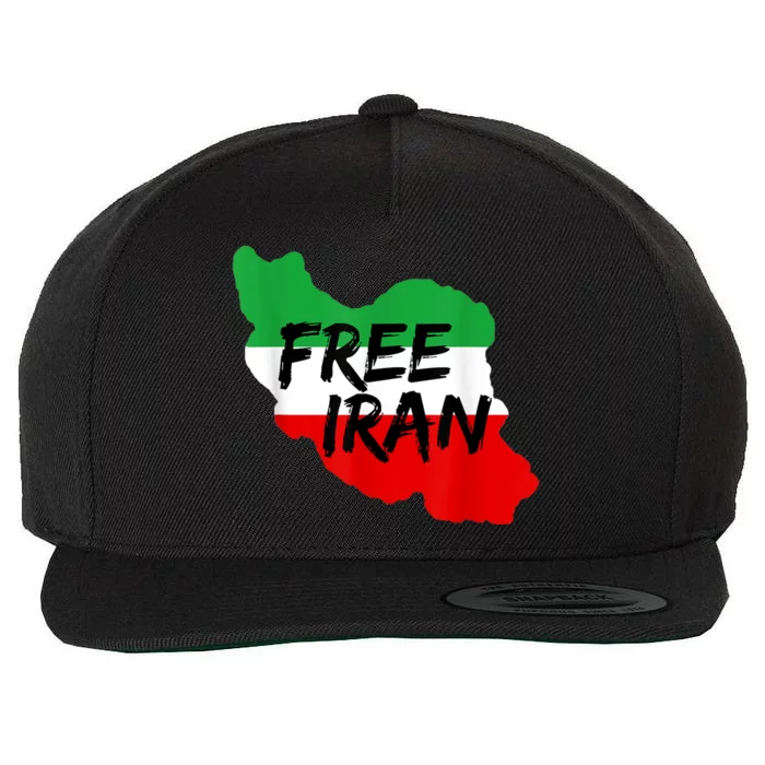 Love Iran Persian Freedom Free Iran Wool Snapback Cap