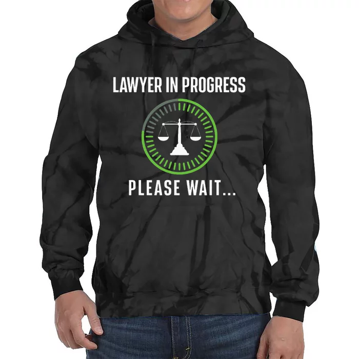 Lawyer In Progress Please Wait Attorney Law School Degree Tie Dye Hoodie