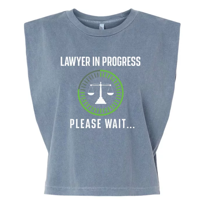 Lawyer In Progress Please Wait Attorney Law School Degree Garment-Dyed Women's Muscle Tee