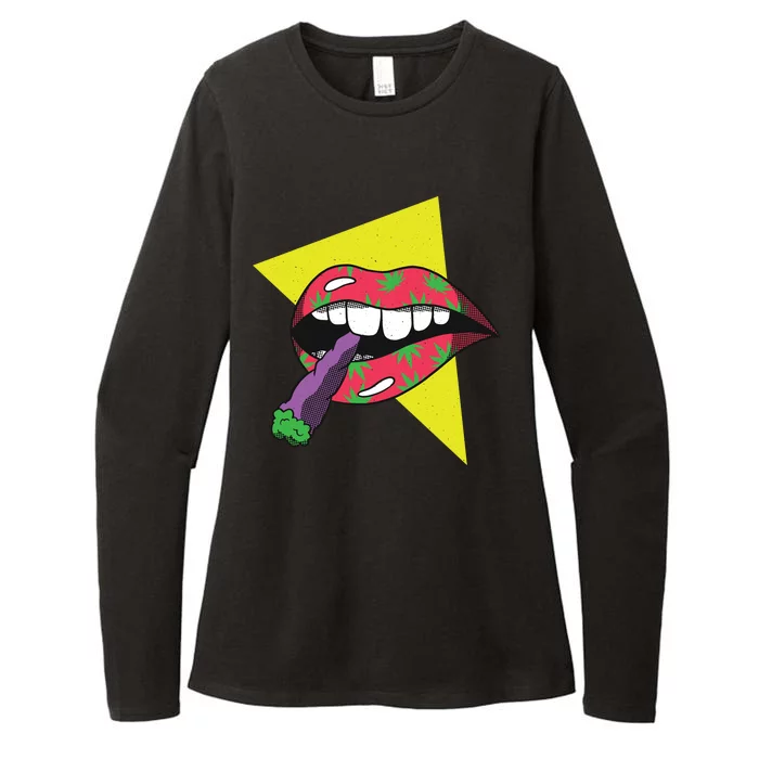 Lips Joint Womens CVC Long Sleeve Shirt