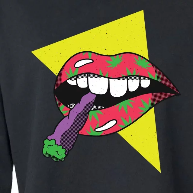 Lips Joint Cropped Pullover Crew