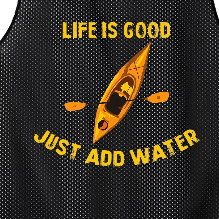 Life Is Really Good Just Add Water Kayaking Kayak Outdoor Mesh Reversible Basketball Jersey Tank