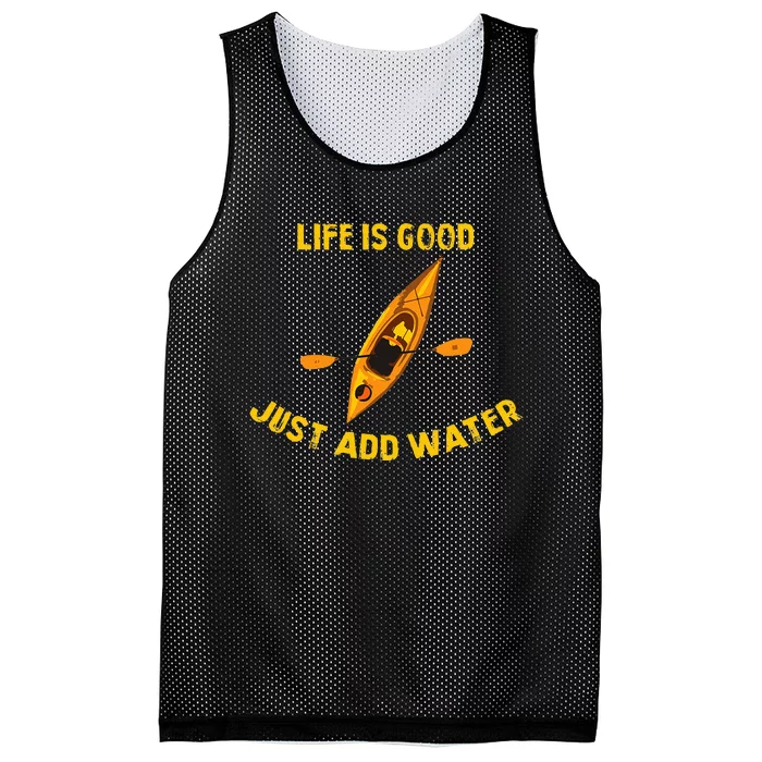 Life Is Really Good Just Add Water Kayaking Kayak Outdoor Mesh Reversible Basketball Jersey Tank