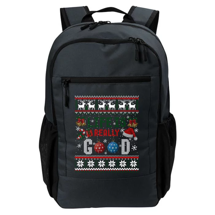 Life Is Really Good Christmas Ugly Xmas Sweater Great Gift Daily Commute Backpack