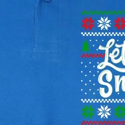 Let It Snow Christmas Funny Xmas Design Great Gift Softstyle Adult Sport Polo