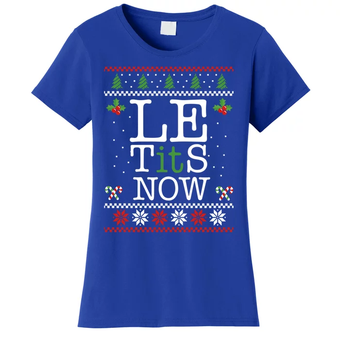 Let It Snow Christmas Ugly Sweater Funny Xmas Gift Women's T-Shirt