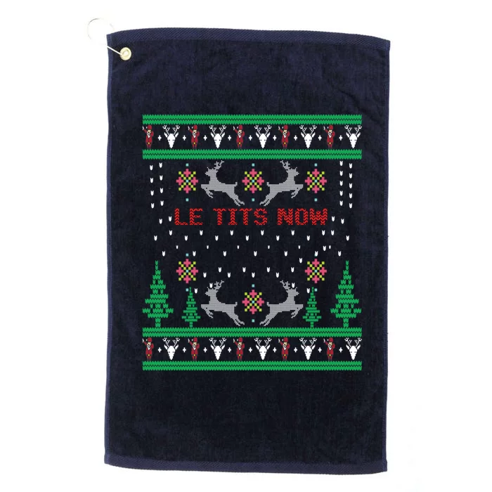 Let It Snow Christmas Gift Platinum Collection Golf Towel