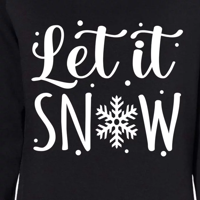 Let It Snow Funny Merry Christmas Santa Elf Gnomes Graphic Gift Womens California Wash Sweatshirt