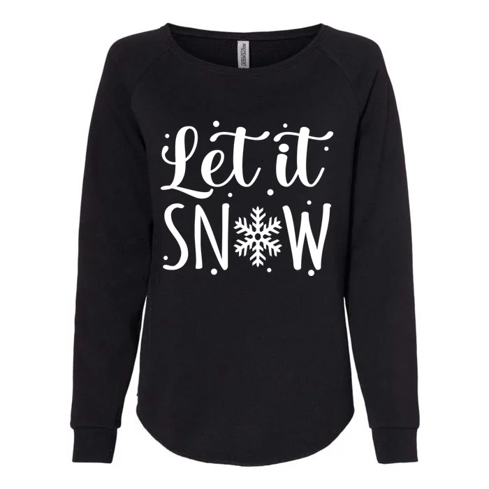 Let It Snow Funny Merry Christmas Santa Elf Gnomes Graphic Gift Womens California Wash Sweatshirt