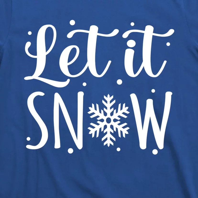 Let It Snow Funny Merry Christmas Santa Elf Gnomes Graphic Gift T-Shirt