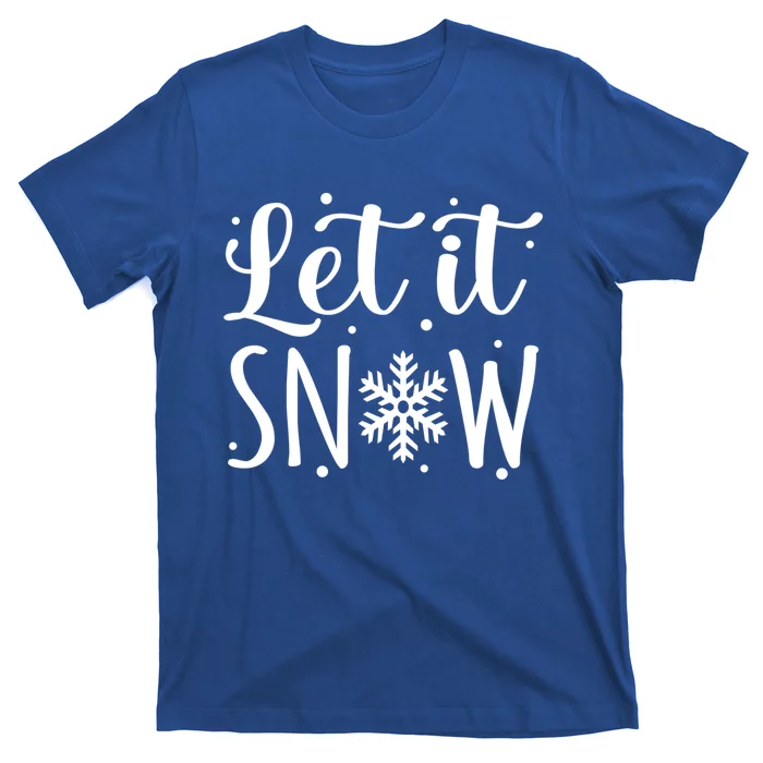 Let It Snow Funny Merry Christmas Santa Elf Gnomes Graphic Gift T-Shirt