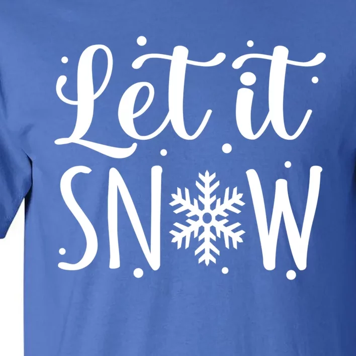 Let It Snow Funny Merry Christmas Santa Elf Gnomes Graphic Gift Tall T-Shirt