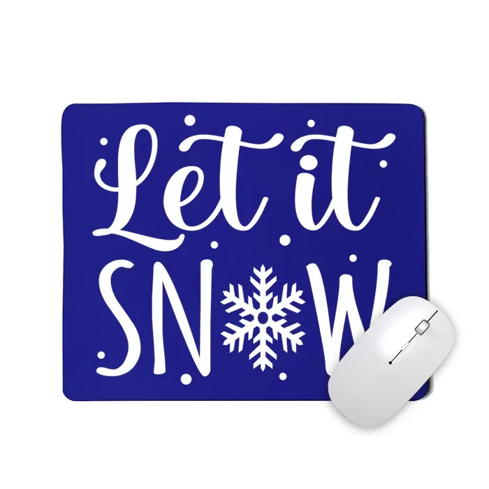 Let It Snow Funny Merry Christmas Santa Elf Gnomes Graphic Gift Mousepad