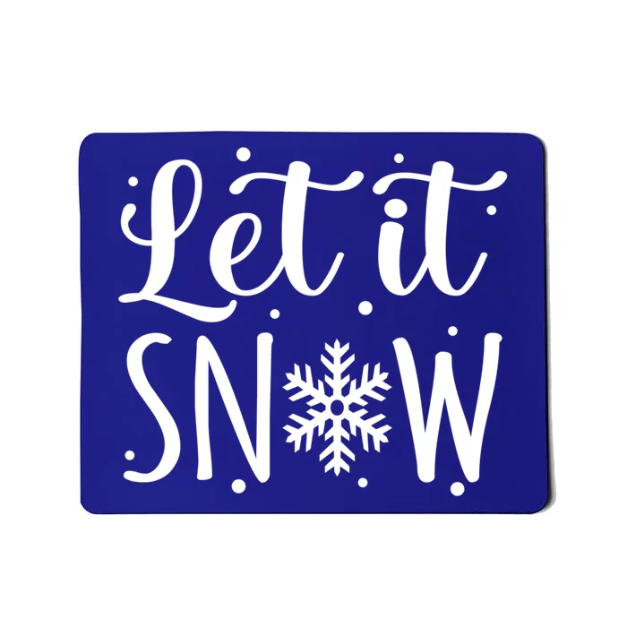 Let It Snow Funny Merry Christmas Santa Elf Gnomes Graphic Gift Mousepad