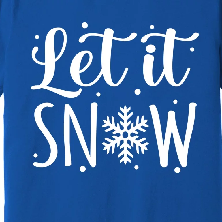 Let It Snow Funny Merry Christmas Santa Elf Gnomes Graphic Gift Premium T-Shirt