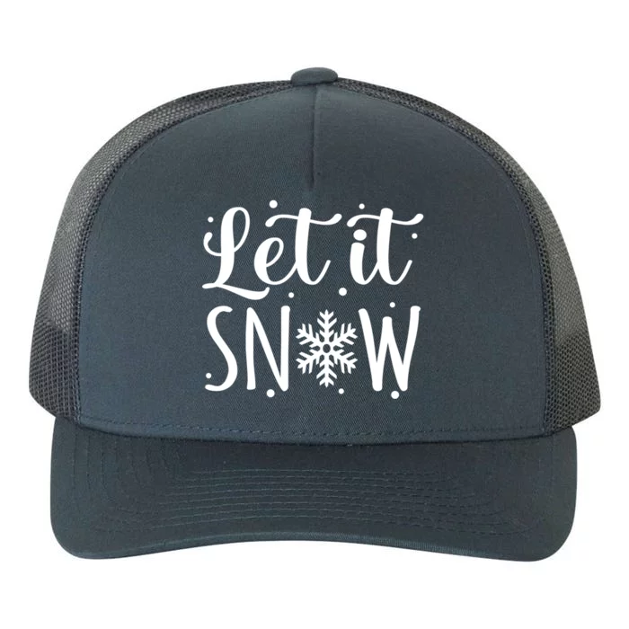 Let It Snow Funny Merry Christmas Santa Elf Gnomes Graphic Gift Yupoong Adult 5-Panel Trucker Hat