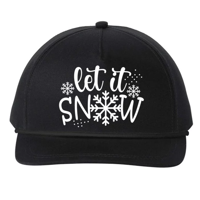 Let It Snow Cute Cozy Snapback Five-Panel Rope Hat