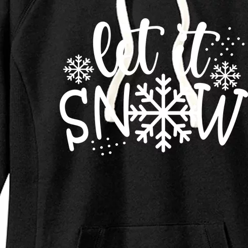 Let It Snow Cute Cozy Women's Fleece Hoodie