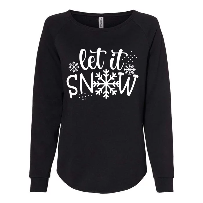 Let It Snow Cute Cozy Womens California Wash Sweatshirt