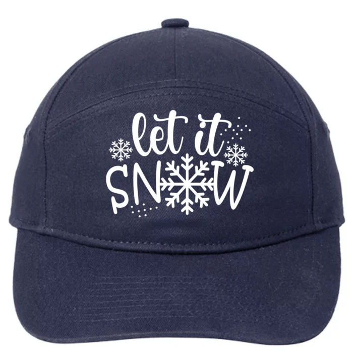 Let It Snow Cute Cozy 7-Panel Snapback Hat