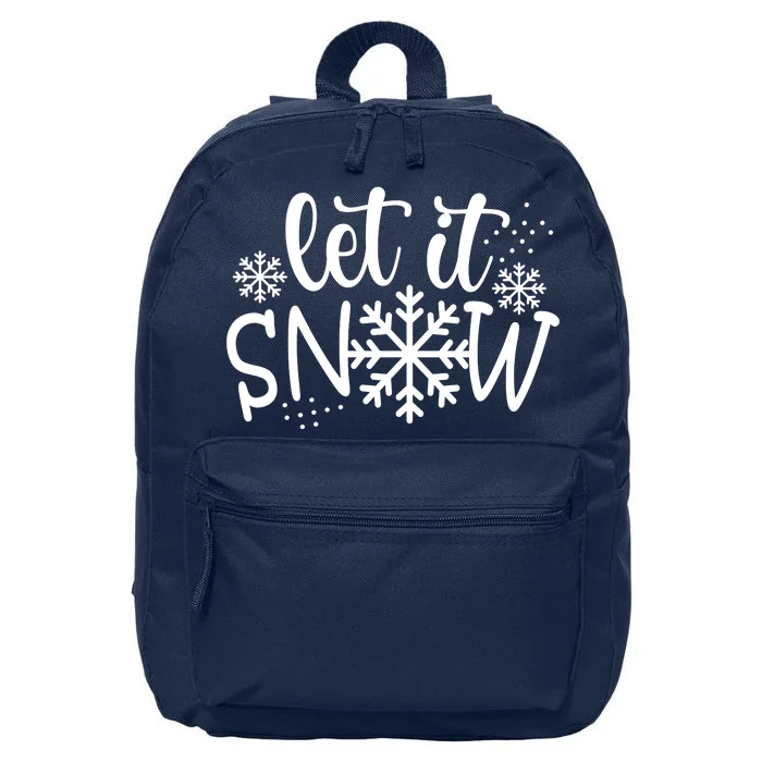 Let It Snow Cute Cozy 16 in Basic Backpack