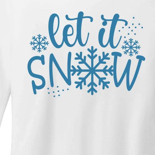 Let It Snow Cute Cozy Womens CVC Long Sleeve Shirt