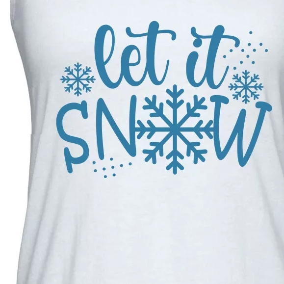 Let It Snow Cute Cozy Ladies Essential Flowy Tank