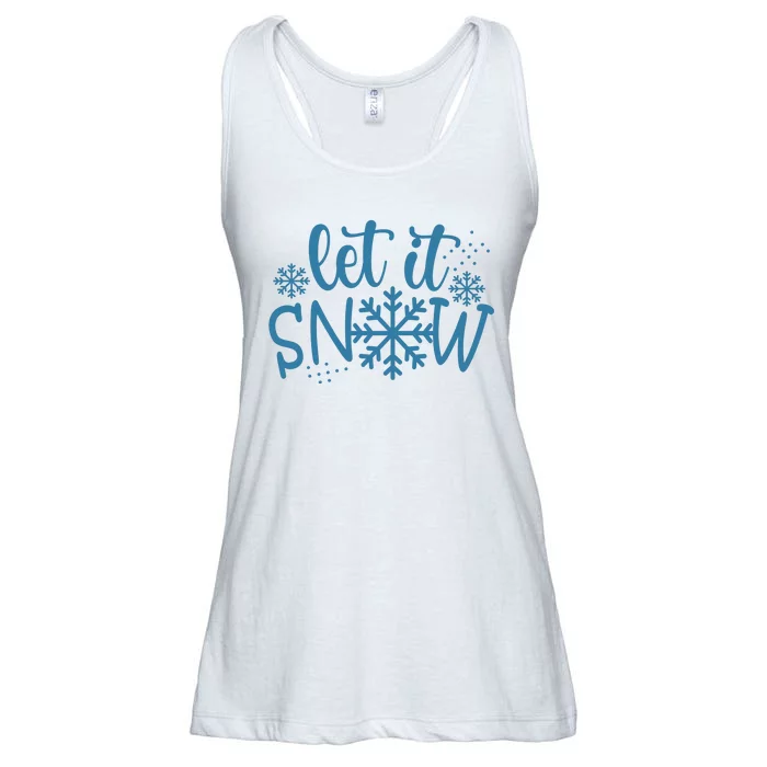 Let It Snow Cute Cozy Ladies Essential Flowy Tank