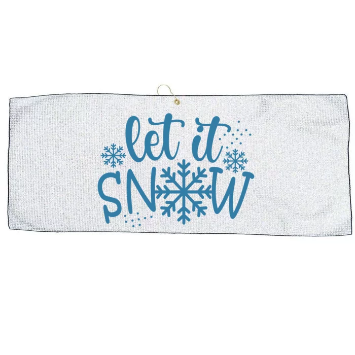 Let It Snow Cute Cozy Large Microfiber Waffle Golf Towel