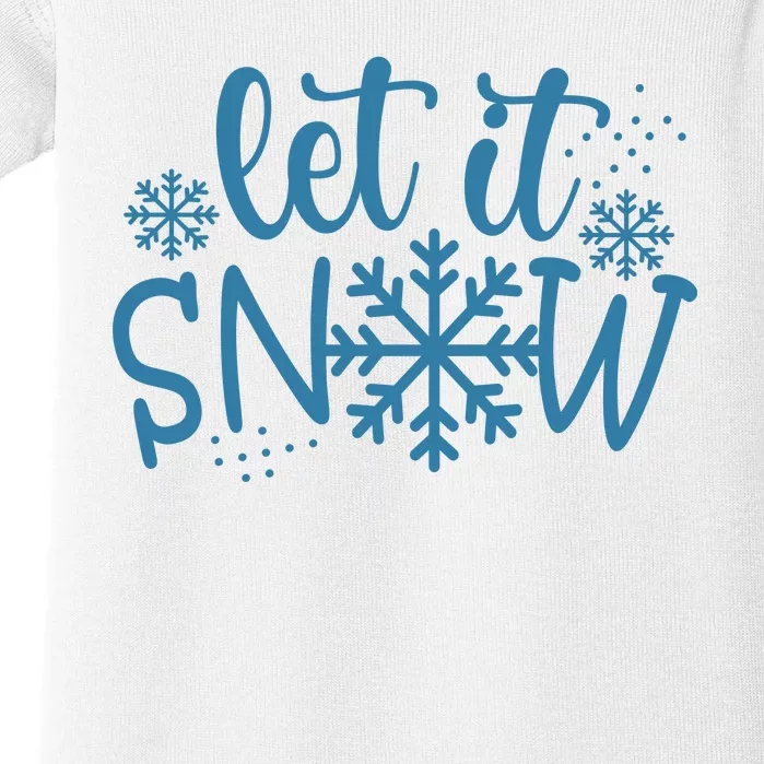 Let It Snow Cute Cozy Baby Bodysuit