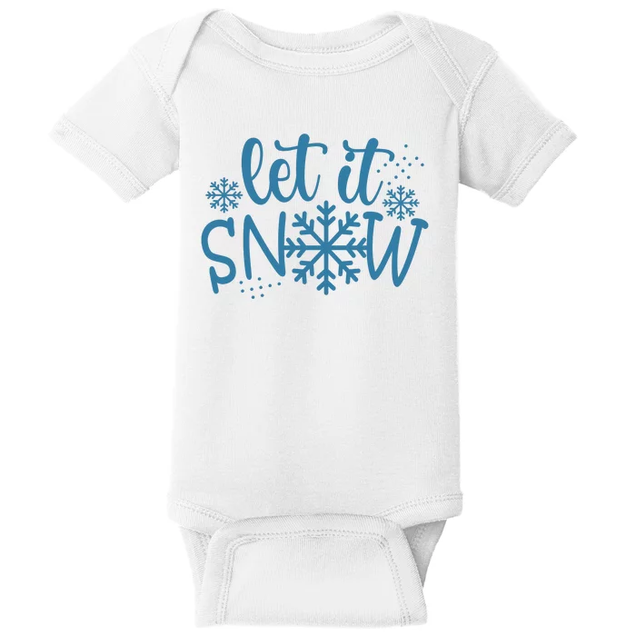 Let It Snow Cute Cozy Baby Bodysuit