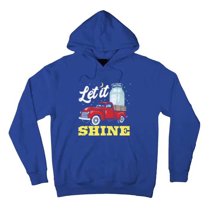 Let It Shine! Vintage Truck Stars Moon And Moonshine Jar Funny Gift Hoodie